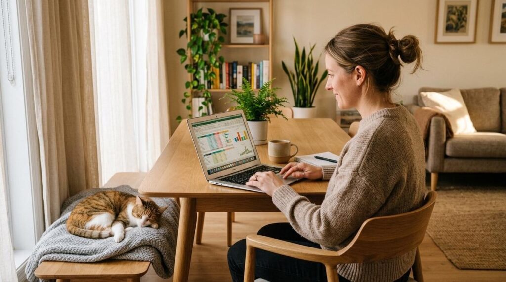 Persona revisando un presupuesto en su celular antes de adoptar una mascota en México